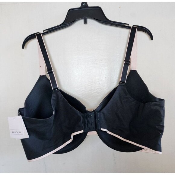 New Auden Women's Black Underwire Lightly Line Bra Adjustable Straps 44DDD - Picture 6 of 8